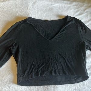 Back long sleeve crop top